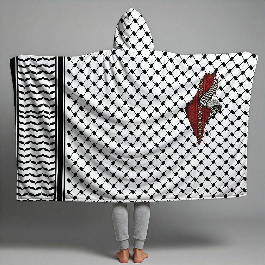 Palestine hooded blanket