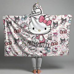 hello kitty hooded blanket